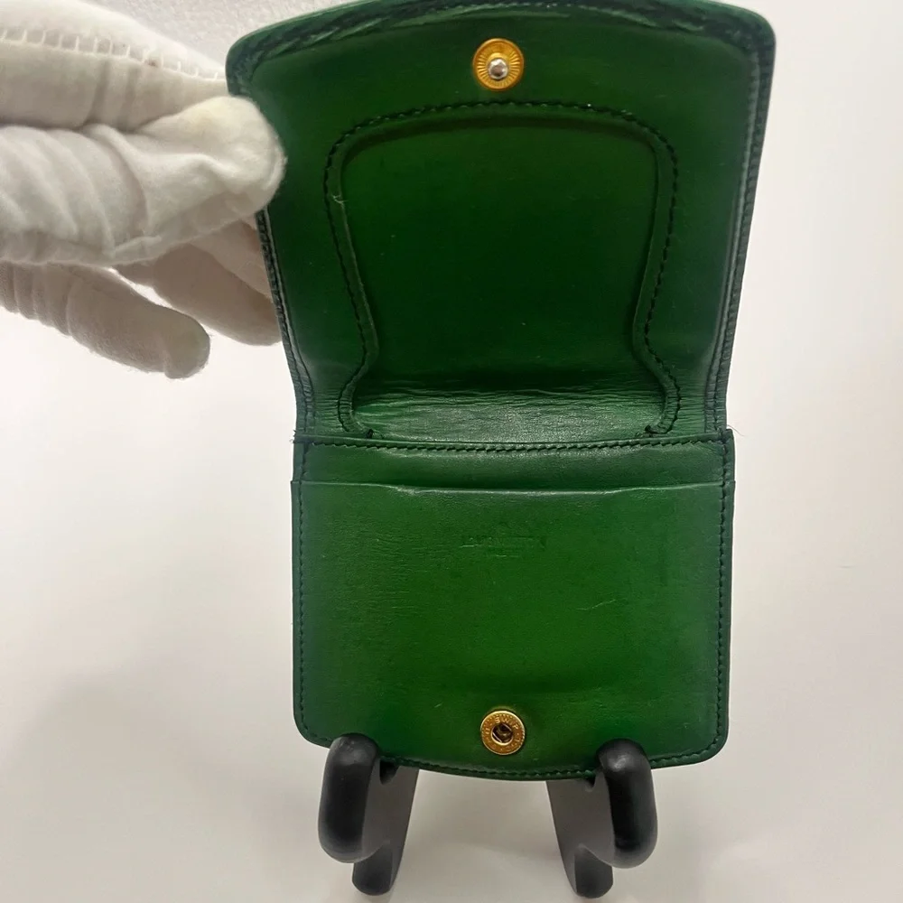 LOUIS VUITTON LV βMalletierβ Vintage Paris Green π EPI Vintage Card Holder EUC π - Picture 10 of 12